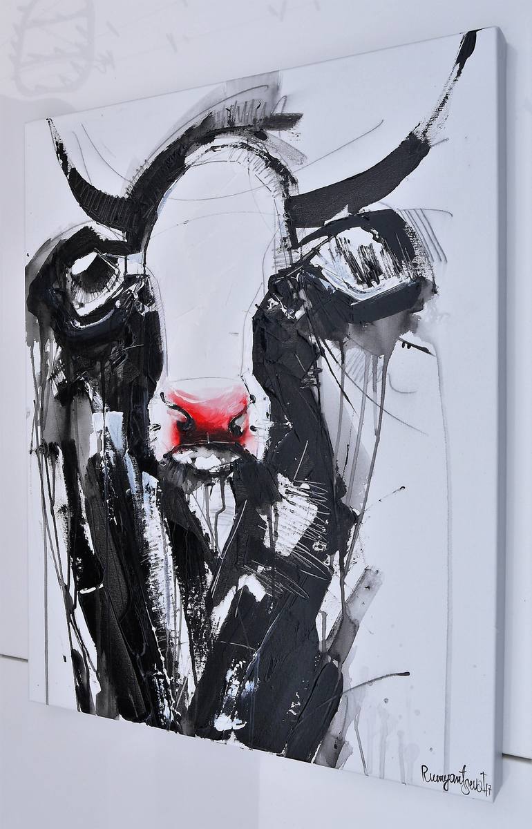 Original Cows Painting by Irina Rumyantseva