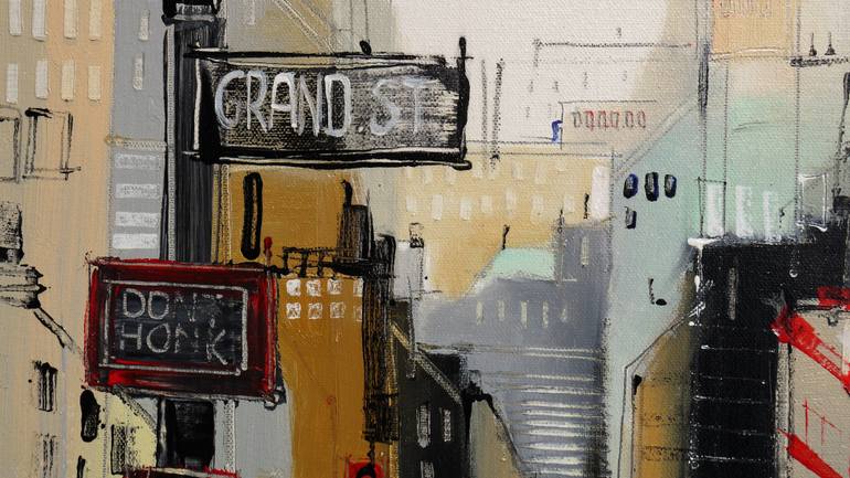 Original Abstract Cities Painting by Irina Rumyantseva