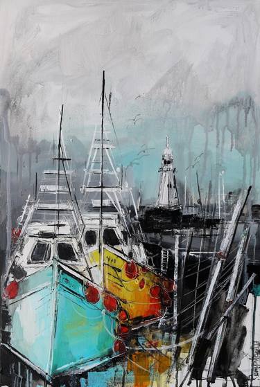 Print of Impressionism Boat Paintings by Irina Rumyantseva