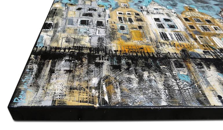 Original Abstract Architecture Painting by Irina Rumyantseva