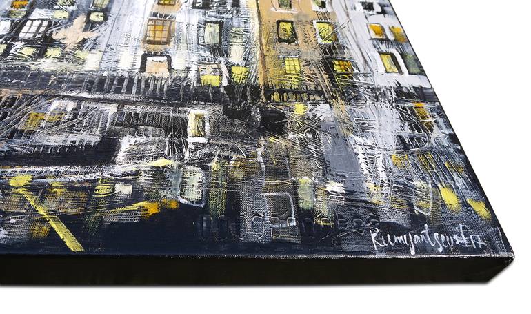 Original Abstract Expressionism Architecture Painting by Irina Rumyantseva