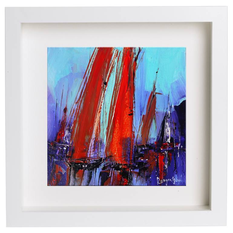 Original Impressionism Boat Painting by Irina Rumyantseva