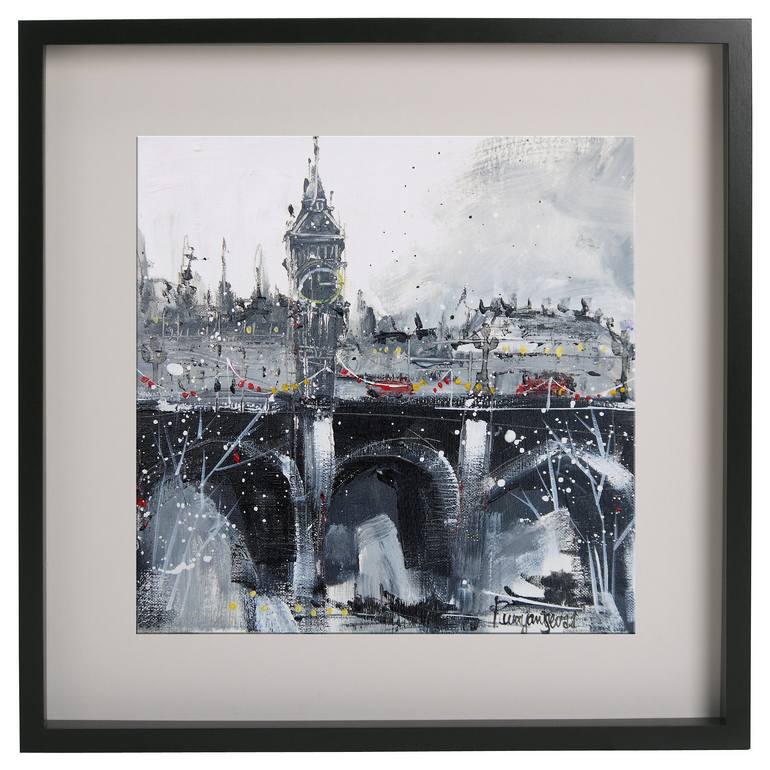 Original Abstract Cities Painting by Irina Rumyantseva