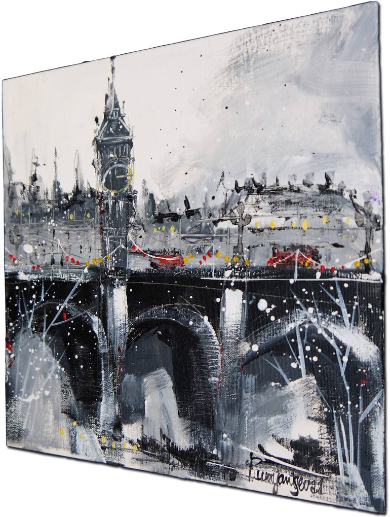 Original Abstract Cities Painting by Irina Rumyantseva