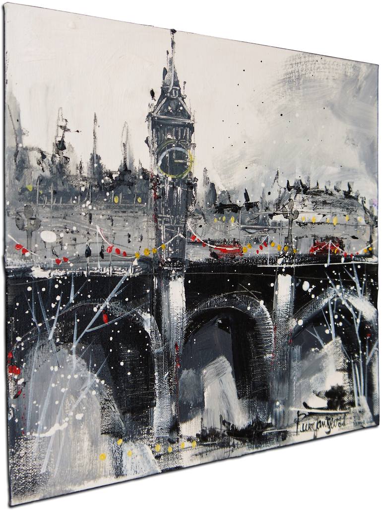 Original Abstract Cities Painting by Irina Rumyantseva