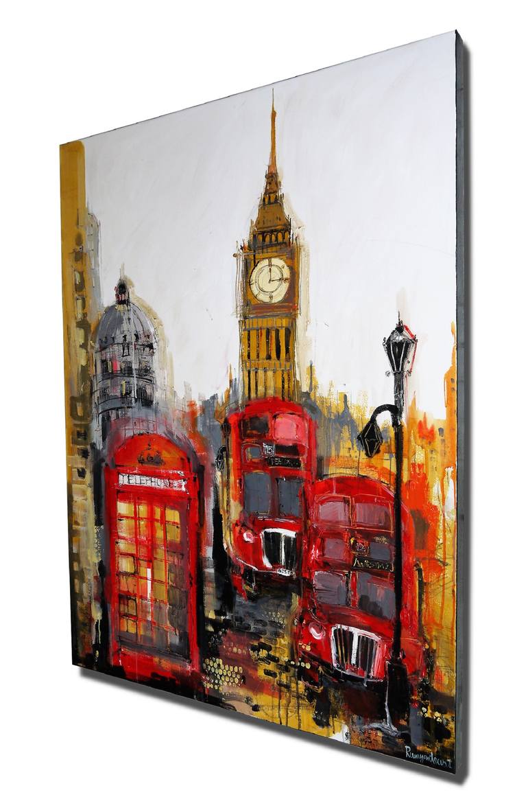 Original Abstract Cities Painting by Irina Rumyantseva