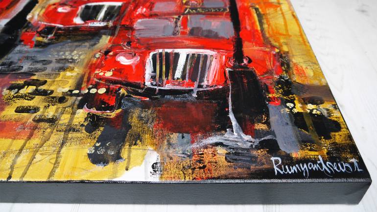 Original Abstract Cities Painting by Irina Rumyantseva