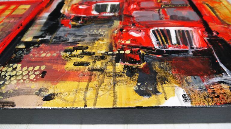 Original Abstract Cities Painting by Irina Rumyantseva