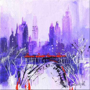 Original Abstract Cities Paintings by Irina Rumyantseva