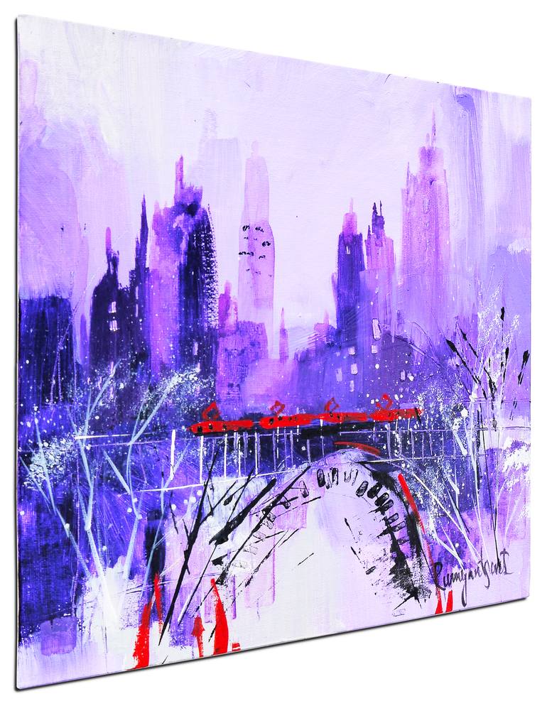 Original Abstract Cities Painting by Irina Rumyantseva