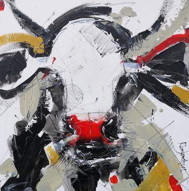 Print of Abstract Expressionism Cows Paintings by Irina Rumyantseva