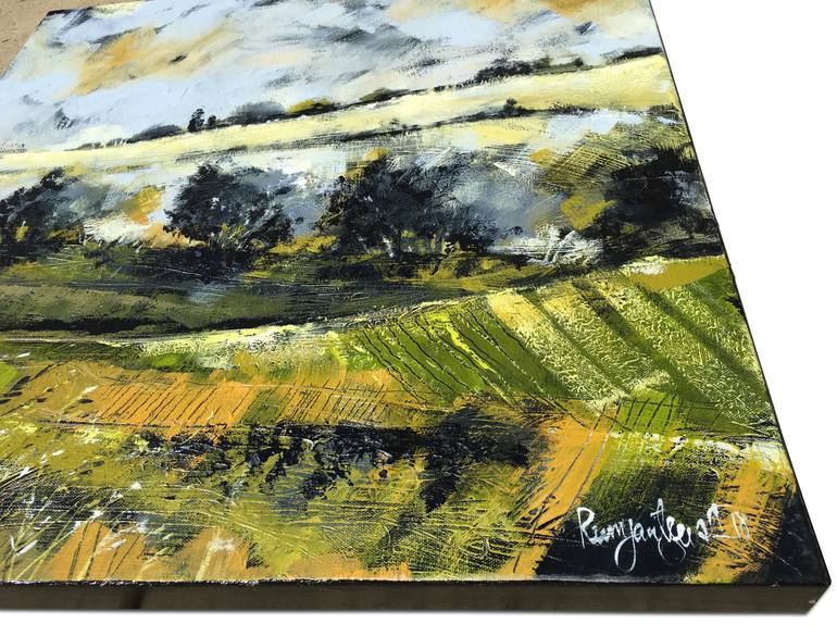 Original Abstract Expressionism Landscape Painting by Irina Rumyantseva