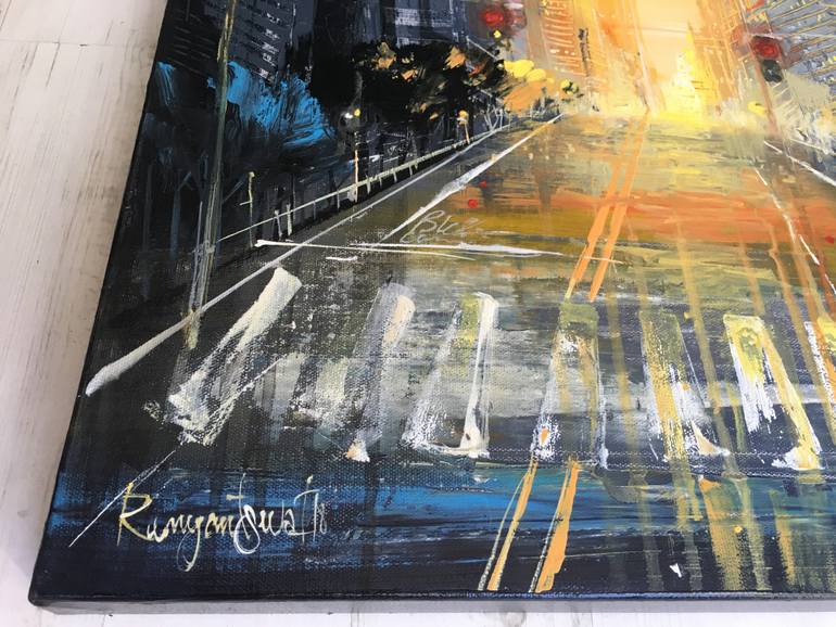 Original Expressionism Cities Painting by Irina Rumyantseva