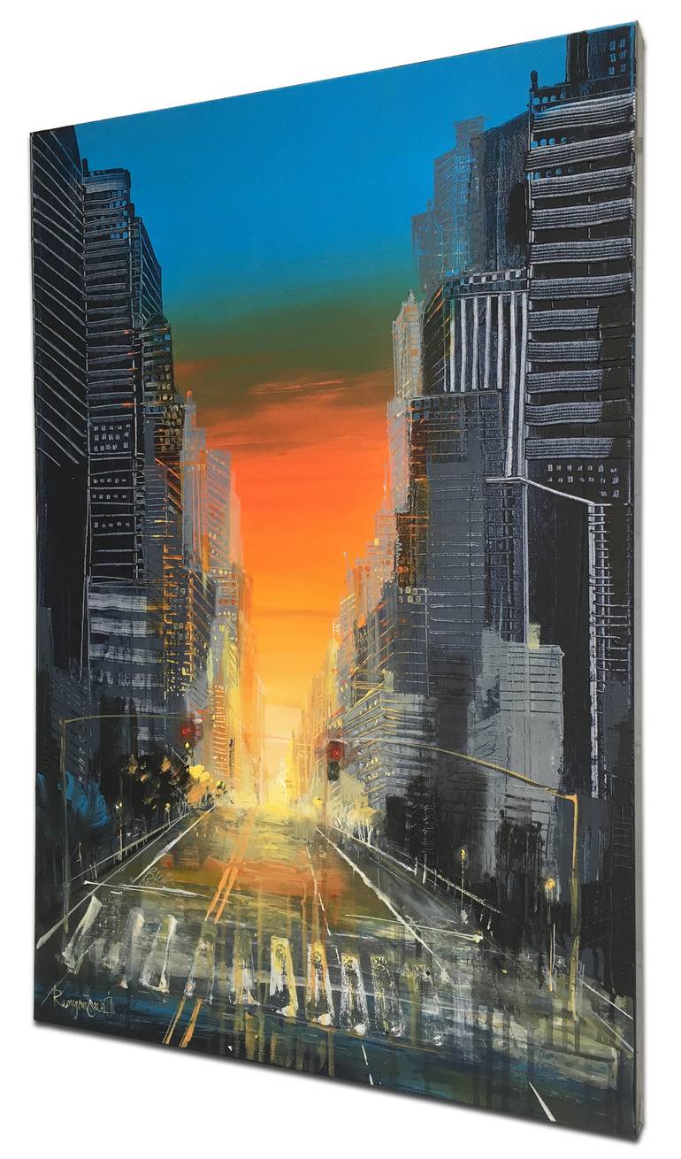 Original Expressionism Cities Painting by Irina Rumyantseva