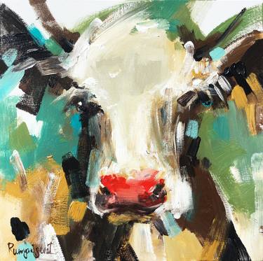 Print of Abstract Expressionism Cows Paintings by Irina Rumyantseva