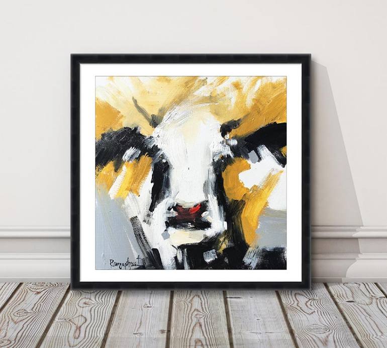 Original Abstract Expressionism Animal Painting by Irina Rumyantseva