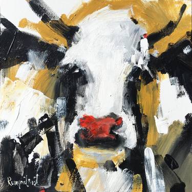 Print of Cows Paintings by Irina Rumyantseva