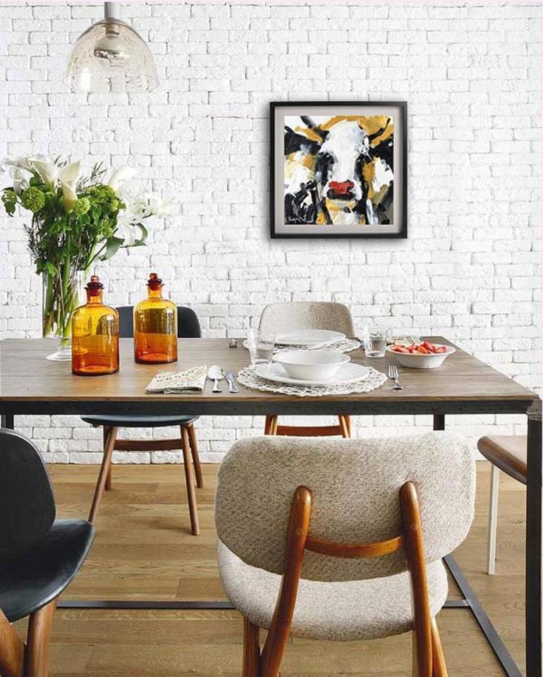 Original Abstract Expressionism Animal Painting by Irina Rumyantseva