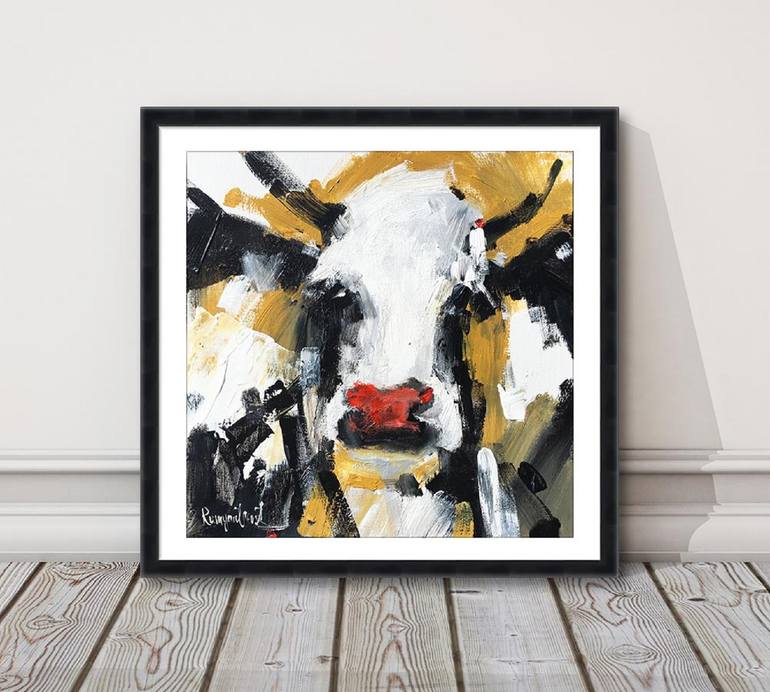 Original Abstract Expressionism Animal Painting by Irina Rumyantseva