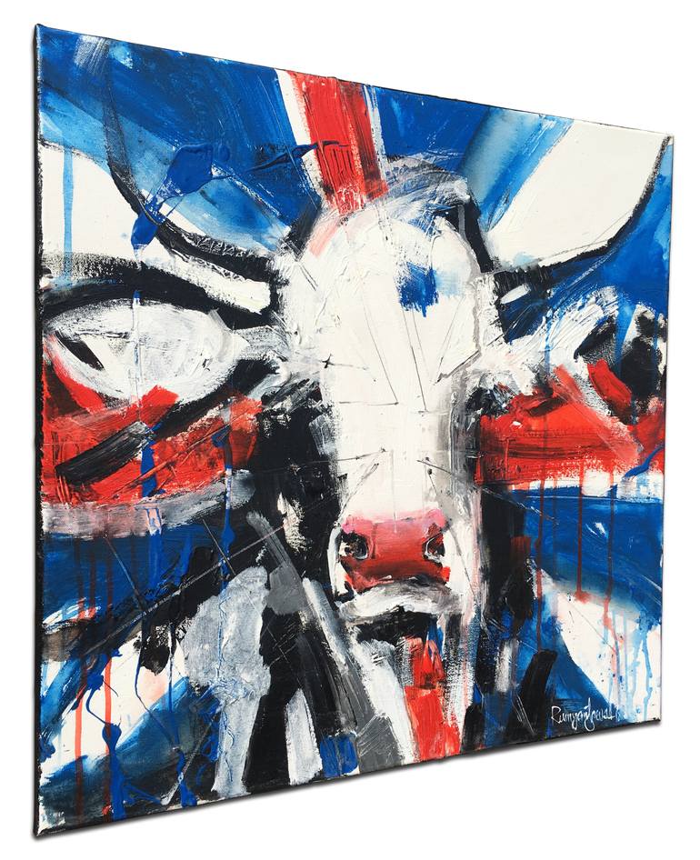 Original Abstract Expressionism Animal Painting by Irina Rumyantseva