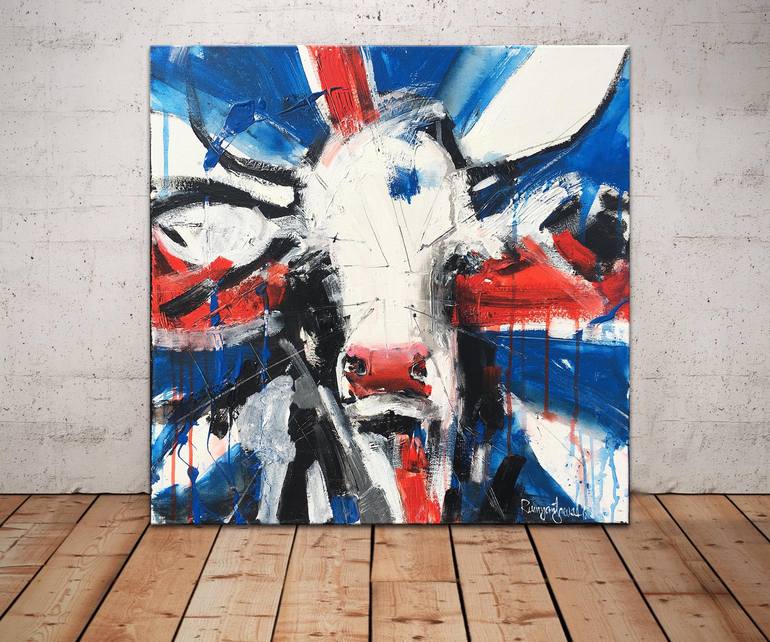 Original Abstract Expressionism Animal Painting by Irina Rumyantseva