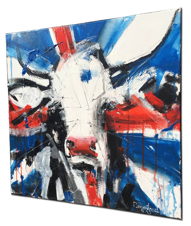 Original Abstract Expressionism Animal Painting by Irina Rumyantseva