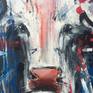 The Union Jack incorporated with the British cow. Expressive style of painting with thick textured acrylic paint strokes. 76cm x 50cm 100% cotton canvas stretched over a deep 1.5 inch wooden frame. No further framing required. All artworks come with a certificate of authenticity.