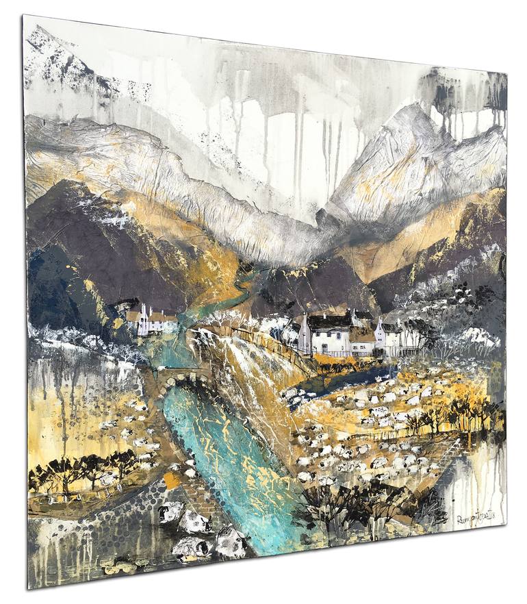 Original Abstract Landscape Painting by Irina Rumyantseva