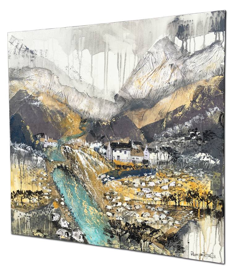 Original Abstract Landscape Painting by Irina Rumyantseva