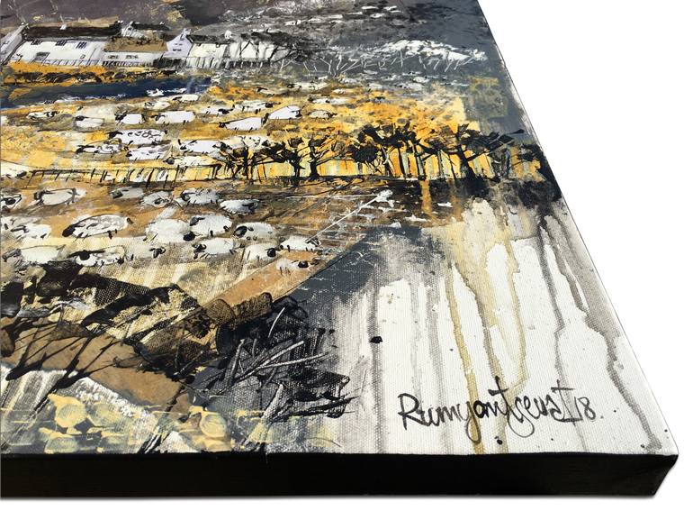 Original Abstract Landscape Painting by Irina Rumyantseva