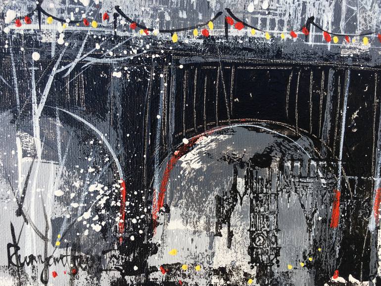 Original Abstract Architecture Painting by Irina Rumyantseva