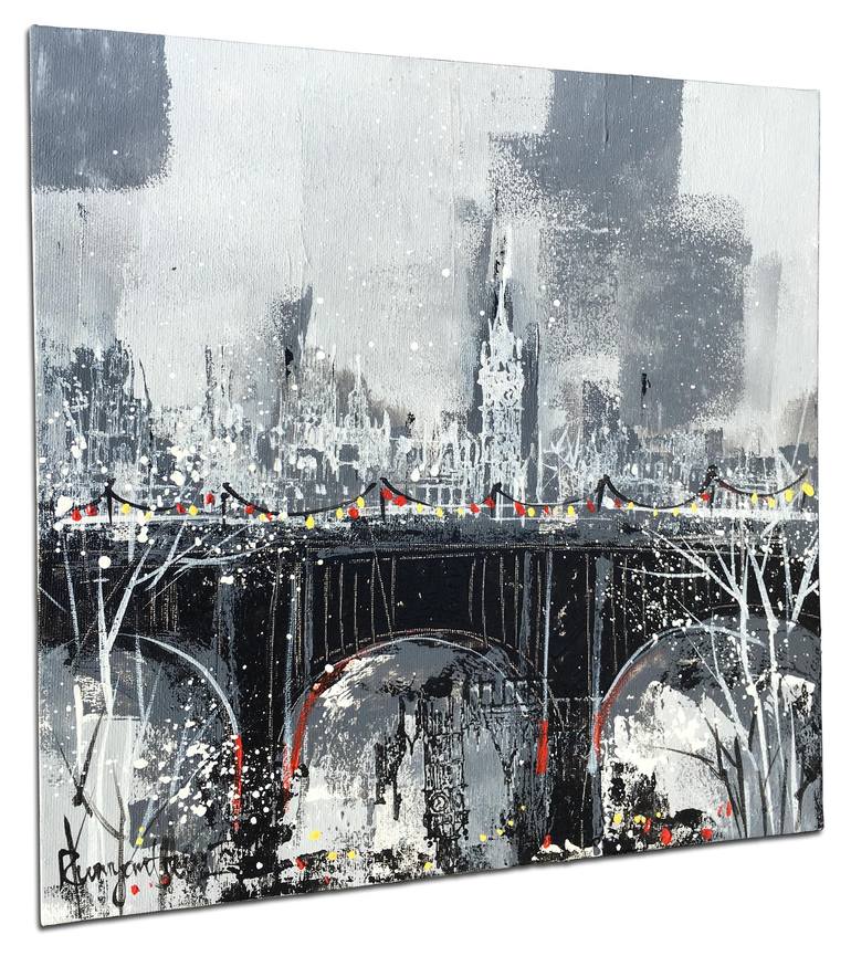 Original Abstract Architecture Painting by Irina Rumyantseva