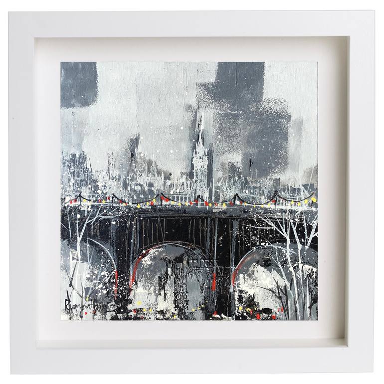 Original Abstract Architecture Painting by Irina Rumyantseva