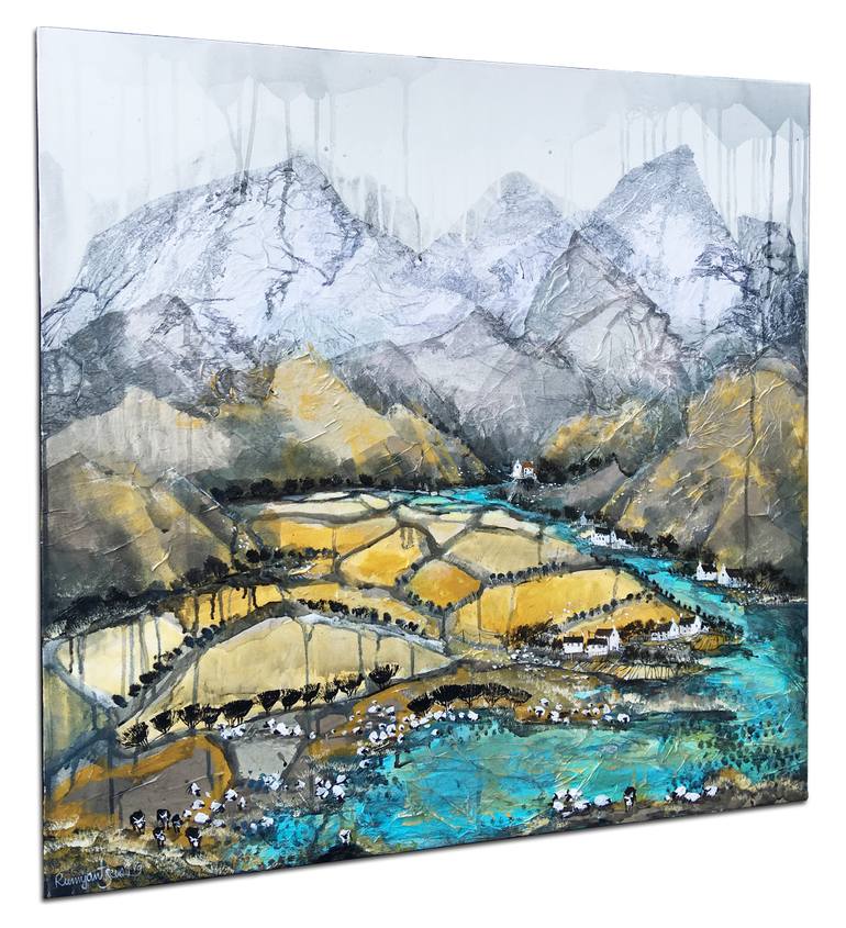 Original Abstract Expressionism Landscape Painting by Irina Rumyantseva