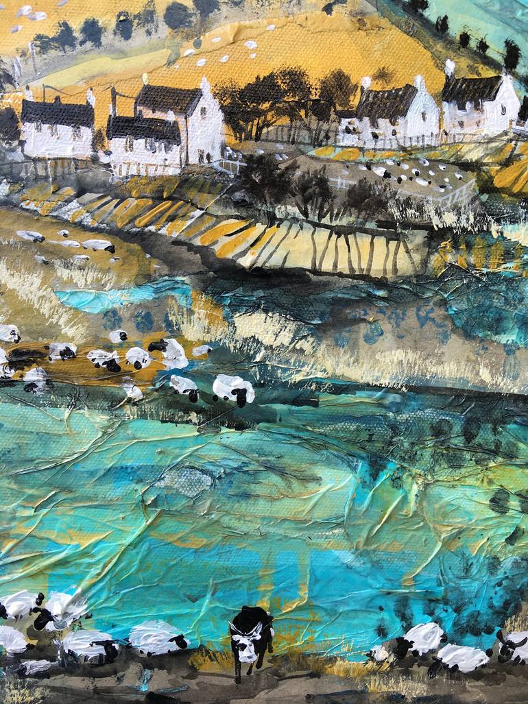Original Abstract Expressionism Landscape Painting by Irina Rumyantseva