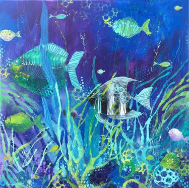 Print of Abstract Expressionism Fish Paintings by Irina Rumyantseva