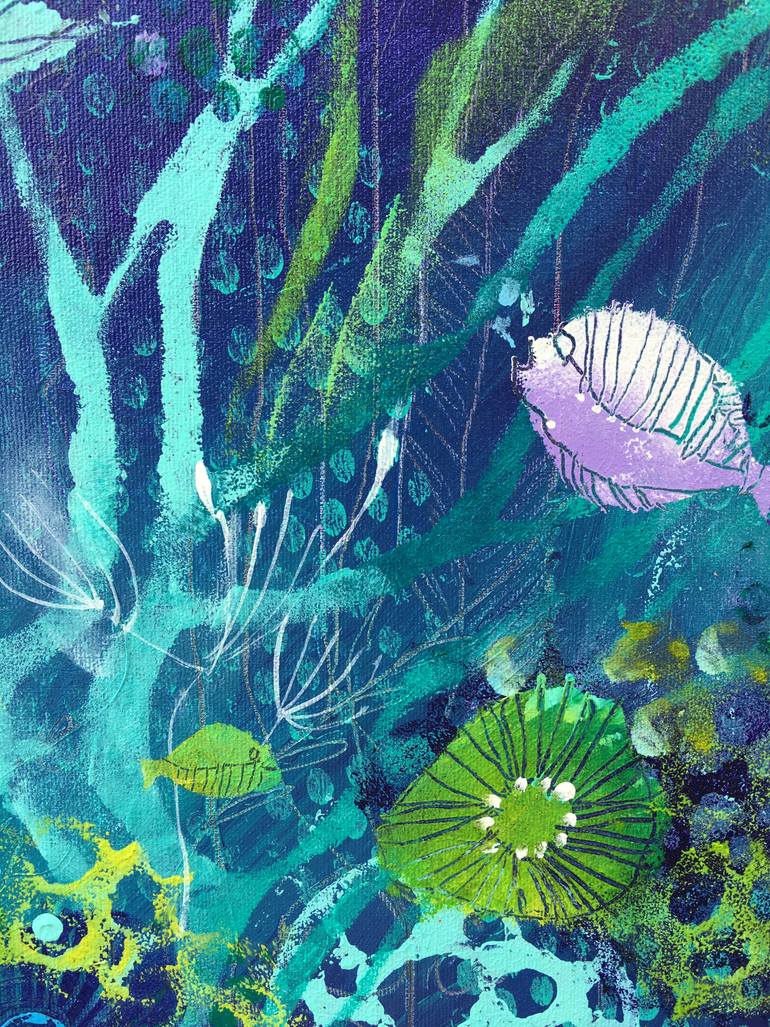 Original Abstract Expressionism Animal Painting by Irina Rumyantseva