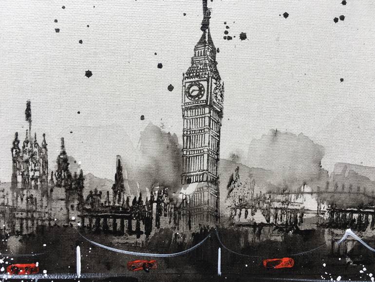 Original Abstract Expressionism Cities Painting by Irina Rumyantseva