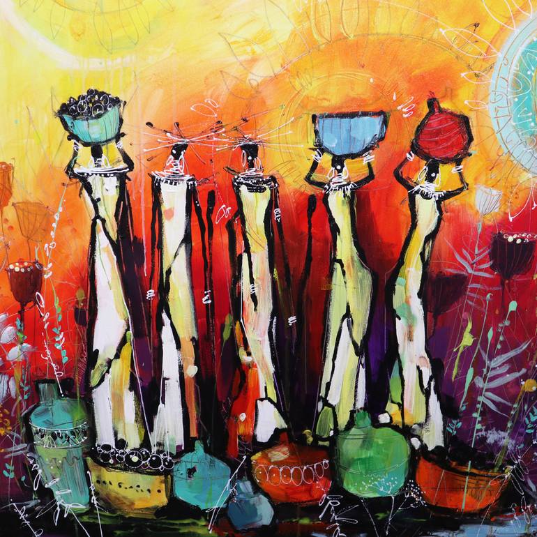 African Tribal Women Painting By Irina Rumyantseva Saatchi Art   6960751 TRHFMQTH 7 