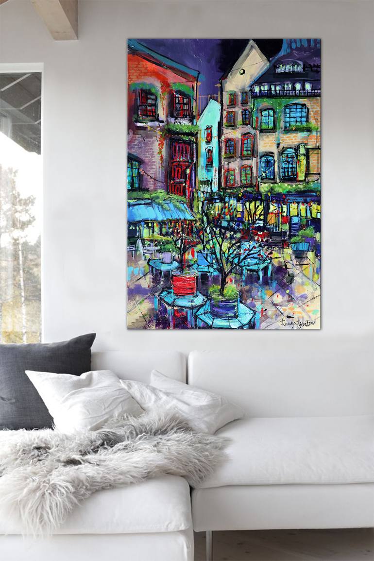 Original Abstract Outer Space Painting by Irina Rumyantseva