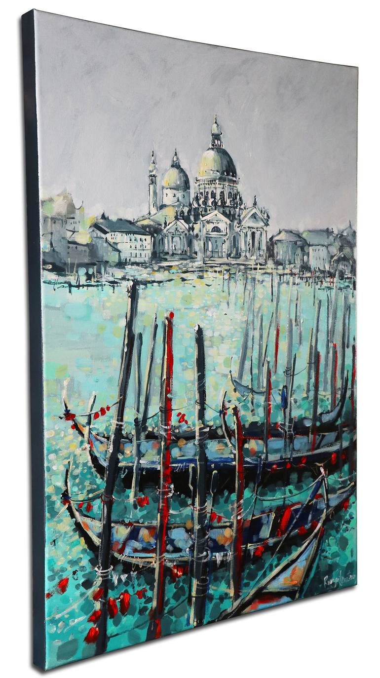 Original Abstract Architecture Painting by Irina Rumyantseva