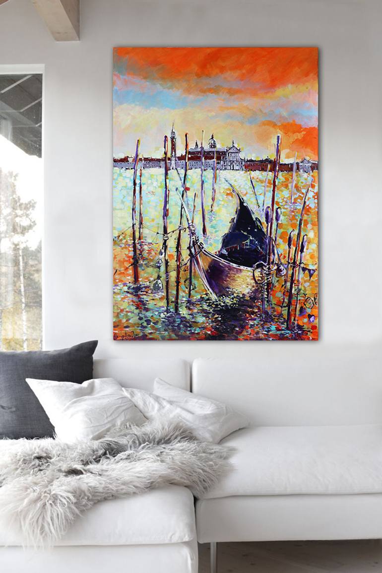 Original Abstract Expressionism Places Painting by Irina Rumyantseva