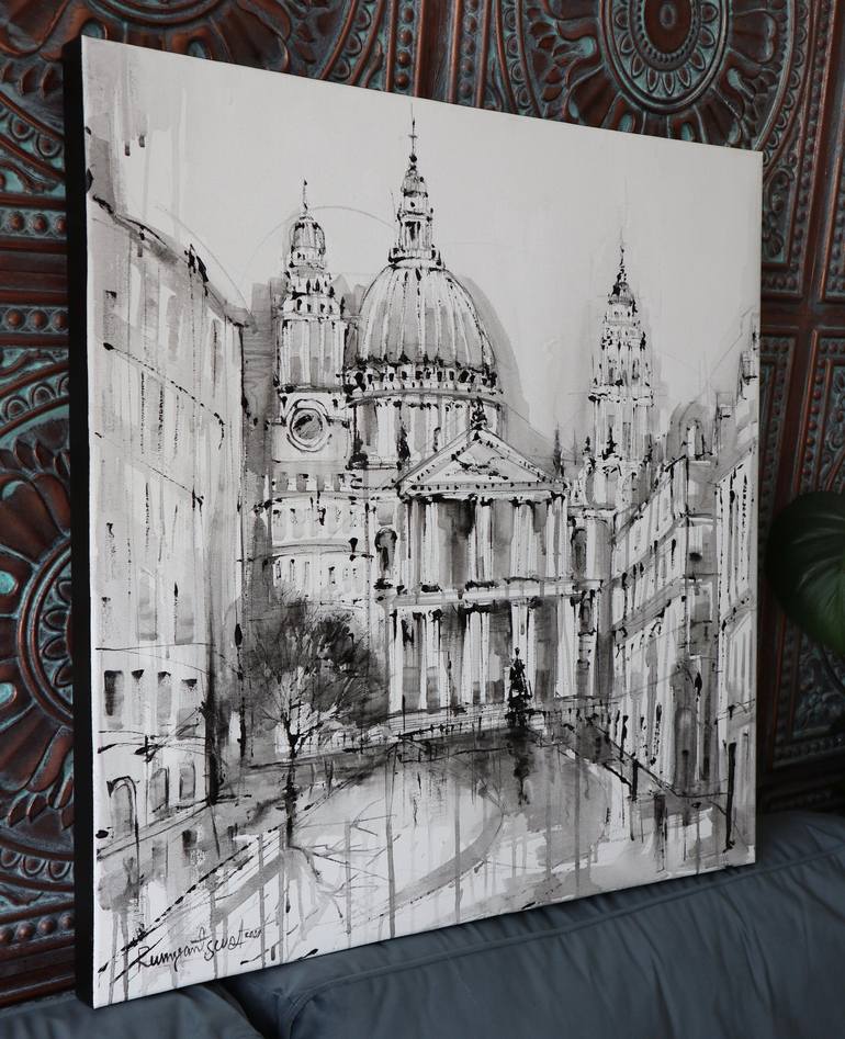 Original Fine Art Architecture Painting by Irina Rumyantseva