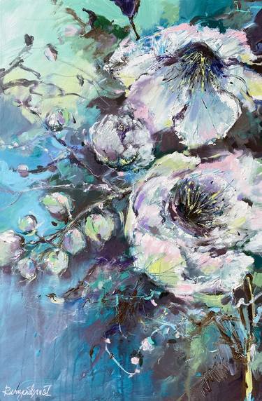 Print of Abstract Expressionism Floral Paintings by Irina Rumyantseva