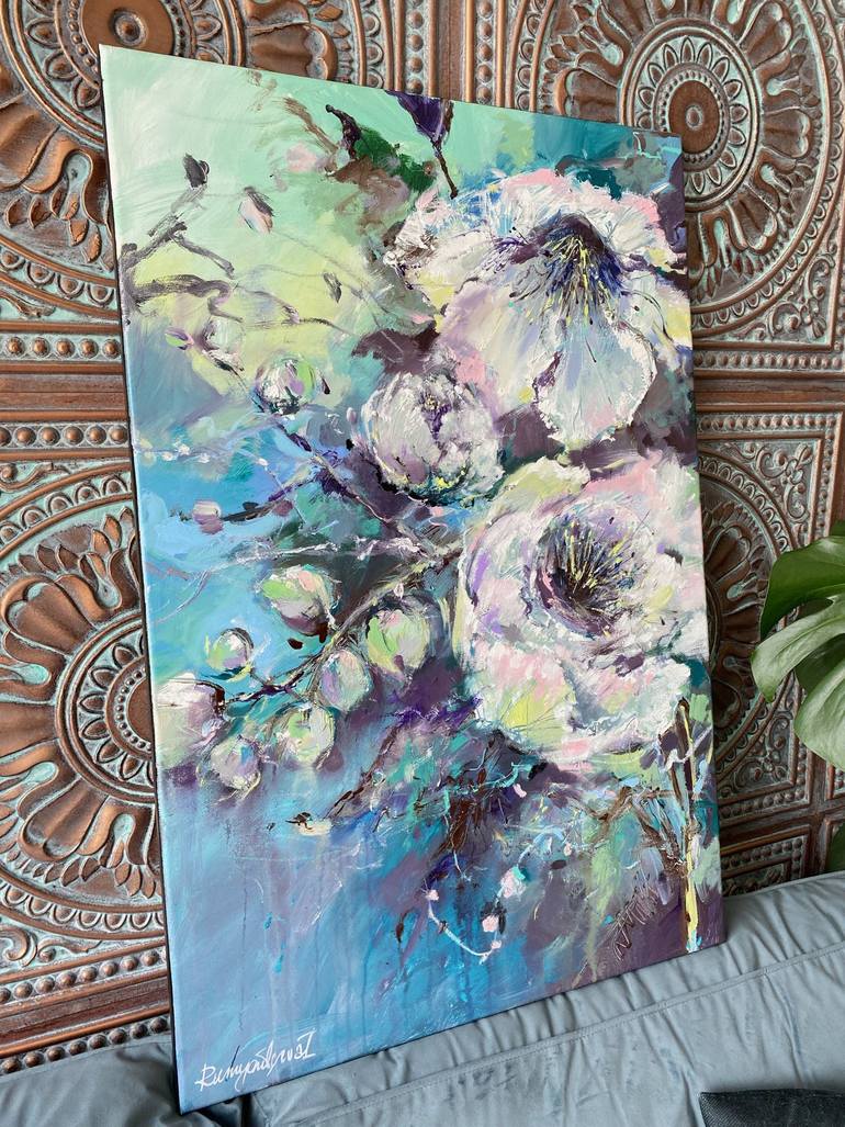 Original Floral Painting by Irina Rumyantseva