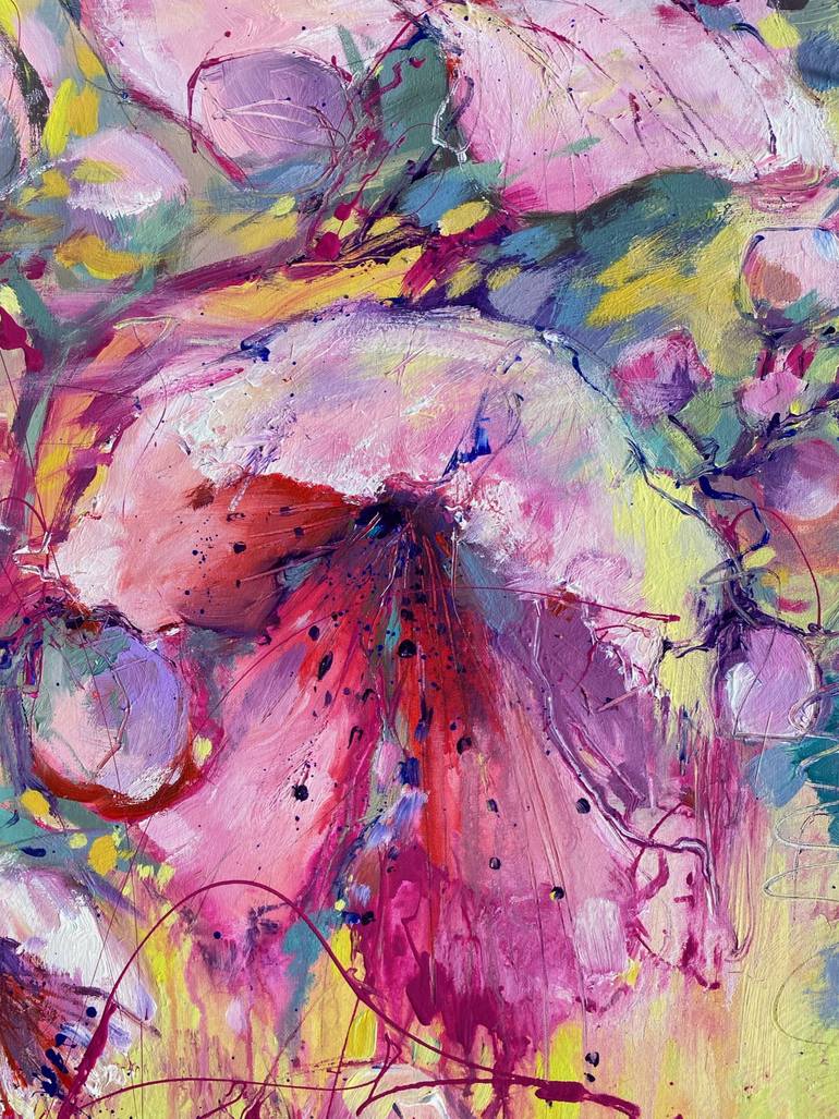 Original Abstract Expressionism Floral Painting by Irina Rumyantseva