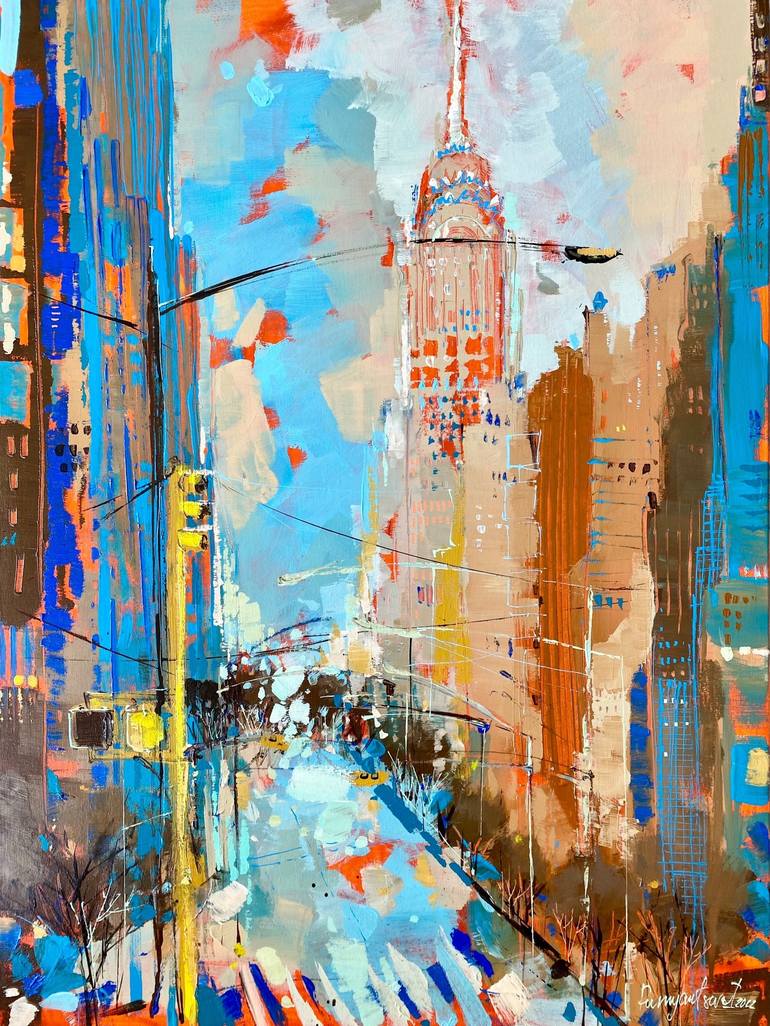 New York Skyline - Midday Bustle Painting by Irina Rumyantseva