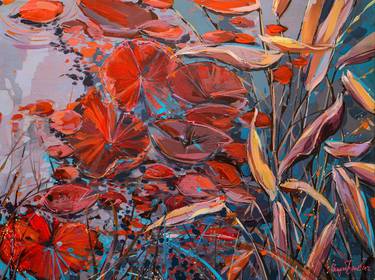 Original Abstract Expressionism Floral Paintings by Irina Rumyantseva