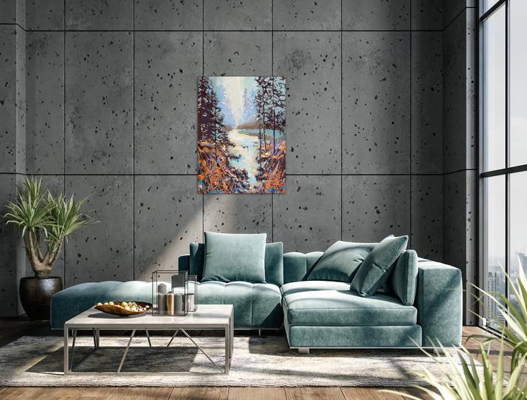 Original Abstract Expressionism Landscape Painting by Irina Rumyantseva
