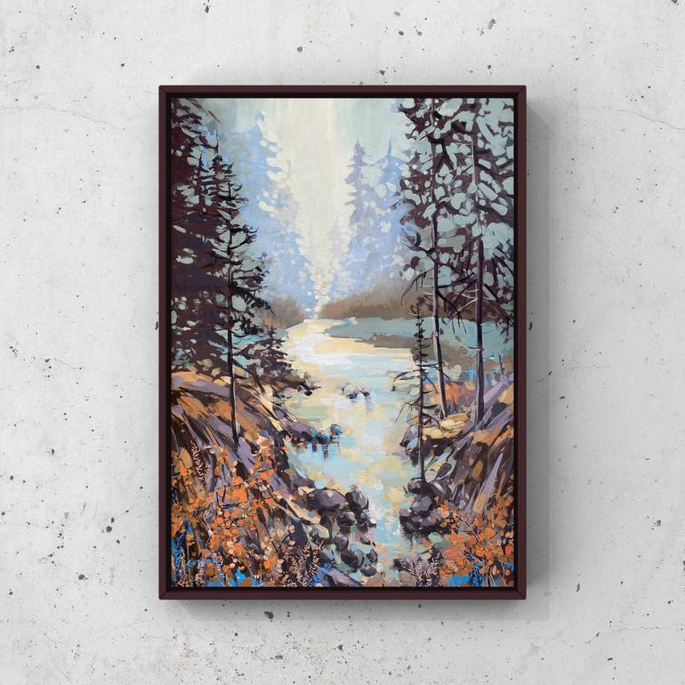 Original Abstract Expressionism Landscape Painting by Irina Rumyantseva